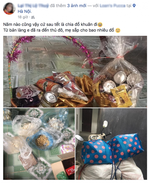 Hết Tết, sinh viên thi nhau khoe ảnh chụp cả núi thức ăn bố mẹ trang bị mang ra phòng trọ ‘chống đói’